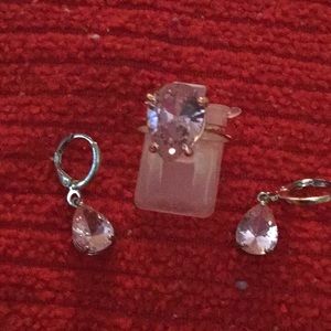 Sterling silver rose gold pink sapphire ring